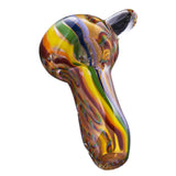 4.5" Gold-Fumed Marble Spoon Pipe