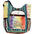 Tie-Dye Mushroom Patchwork Shoulder Bag