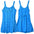 Embroidered Buttoned Acid-Wash Strap Dress