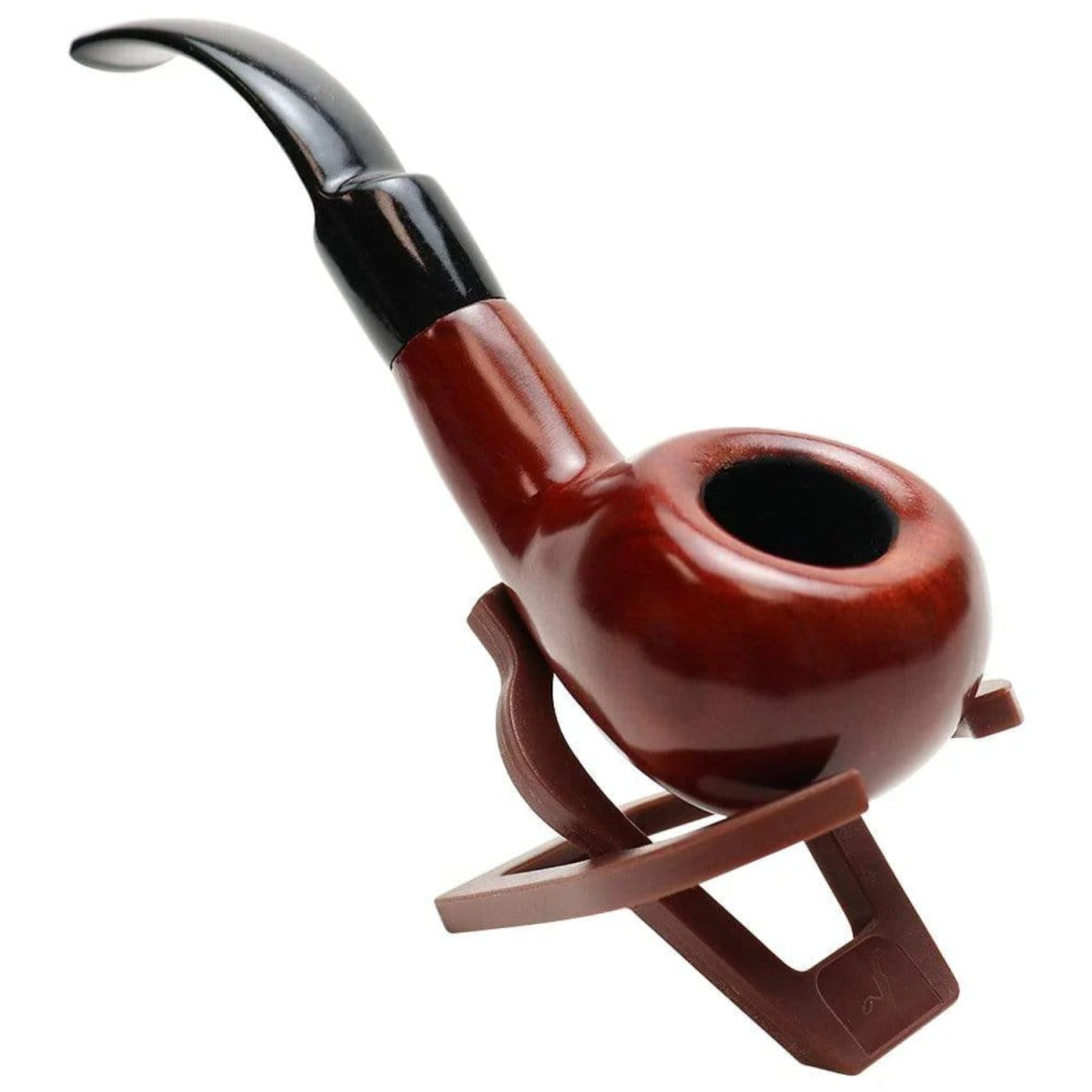 Bent Tomato Wood Pipe - Mojo Smoke Palaces