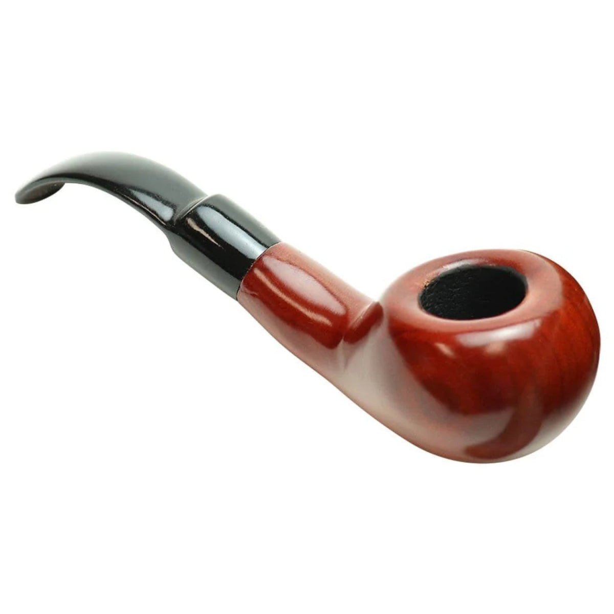 Bent Tomato Wood Pipe - Mojo Smoke Palaces