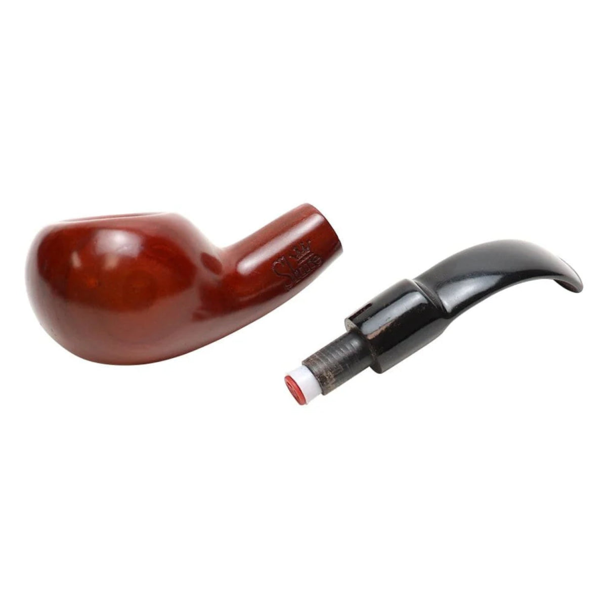 Bent Tomato Wood Pipe - Mojo Smoke Palaces