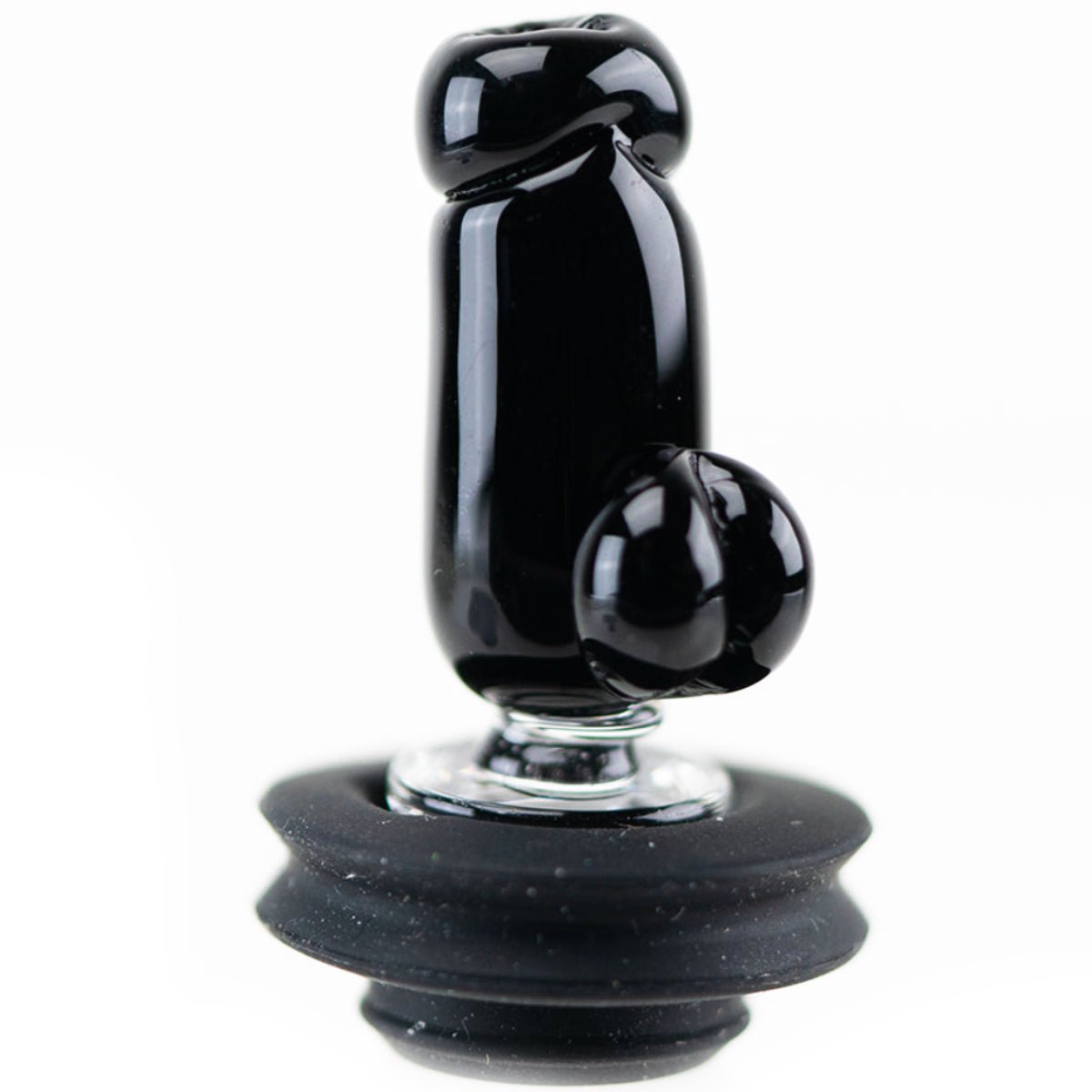 Black Phallus Peak Pro Glass Carb Cap - Mojo Smoke Palaces