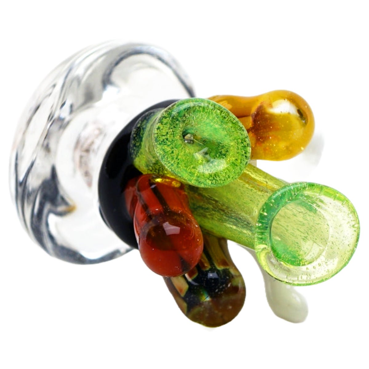 Coral Reef Peak Glass Carb Cap - Mojo Smoke Palaces