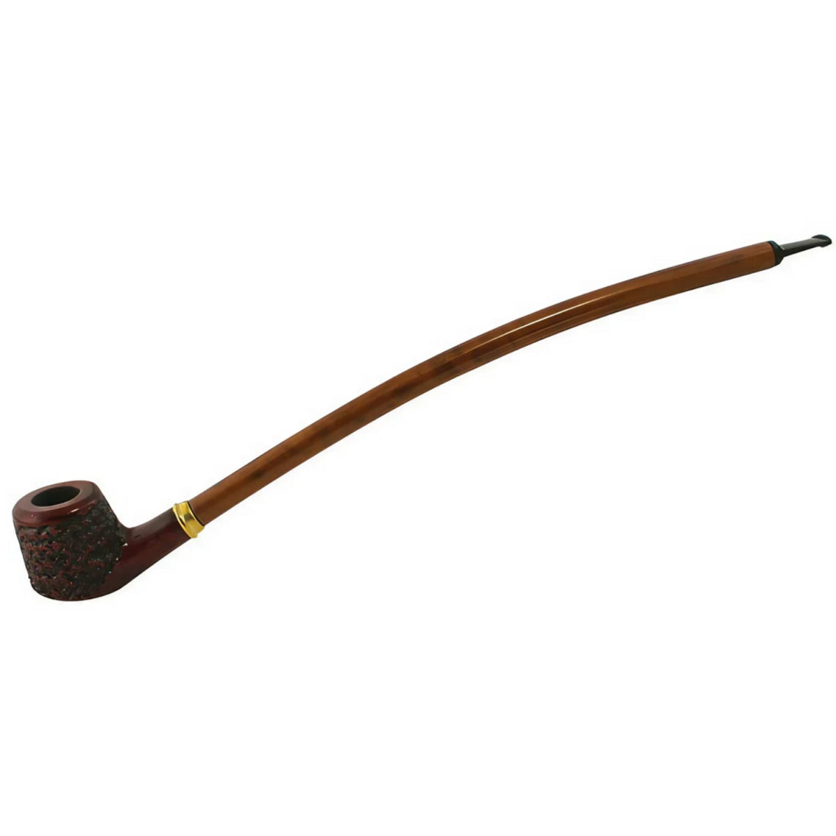 Curved Engraved Wood Pipe - Mojo Smoke Palaces